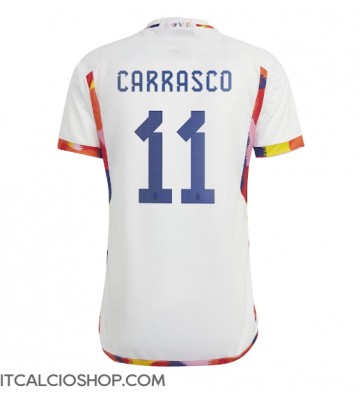 Belgio Yannick Carrasco #11 Seconda Maglia Mondiali 2022 Manica Corta